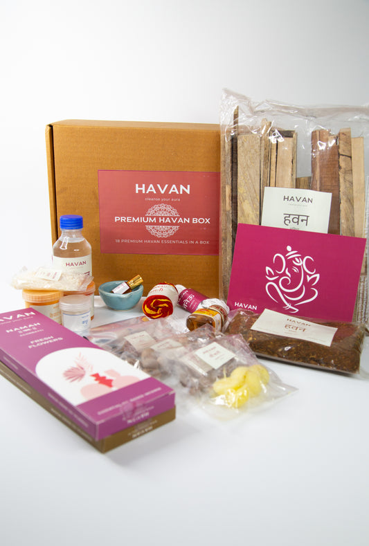 Premium HAVAN SAMAGRI Kit | 18 Pooja Essentials in A Box